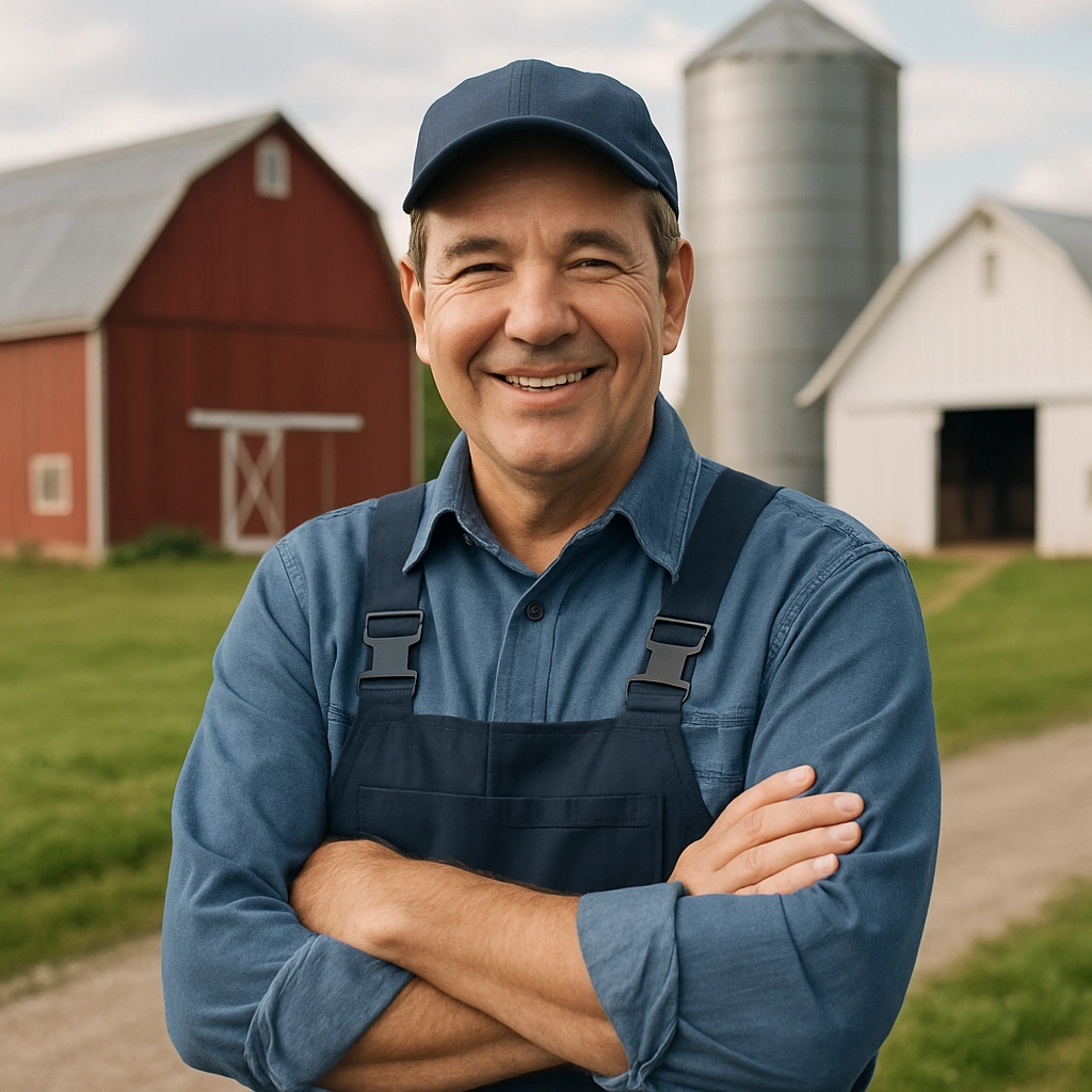 Responsible farmer portrait